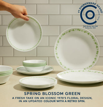 Corelle® Spring Blossom Green Lunch Plate 21.6cm