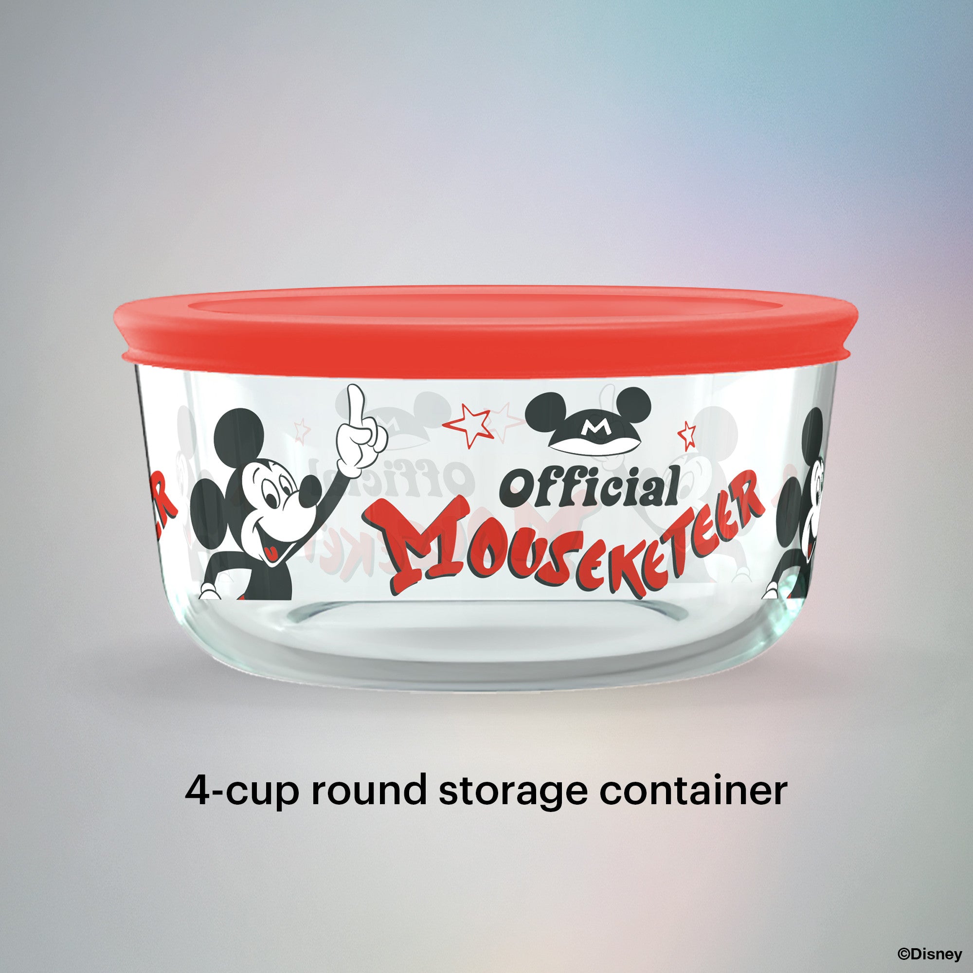 Pyrex® Limited Edition 4 Cup Storage 100 Year Mousketeer
