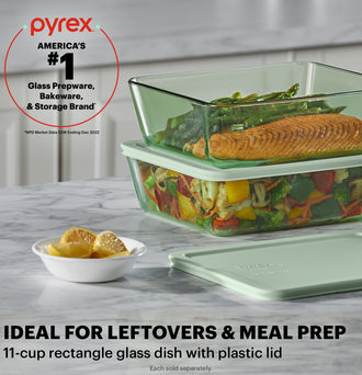 Pyrex® Color Simply Store Green 11 Cup Rectangle