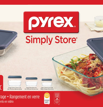 Pyrex® Simply Store Blue Rectangle 6 Piece Set