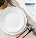 Corelle® Linen Weave 12 Piece Dinner Set