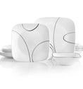 Corelle® Square Simple Lines 18 Piece Dinner Set