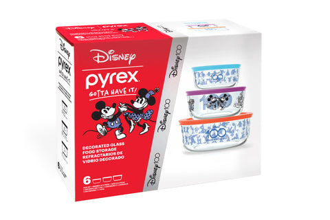 PyrexLimited Edition Disney 100 Years 6 Pc Set