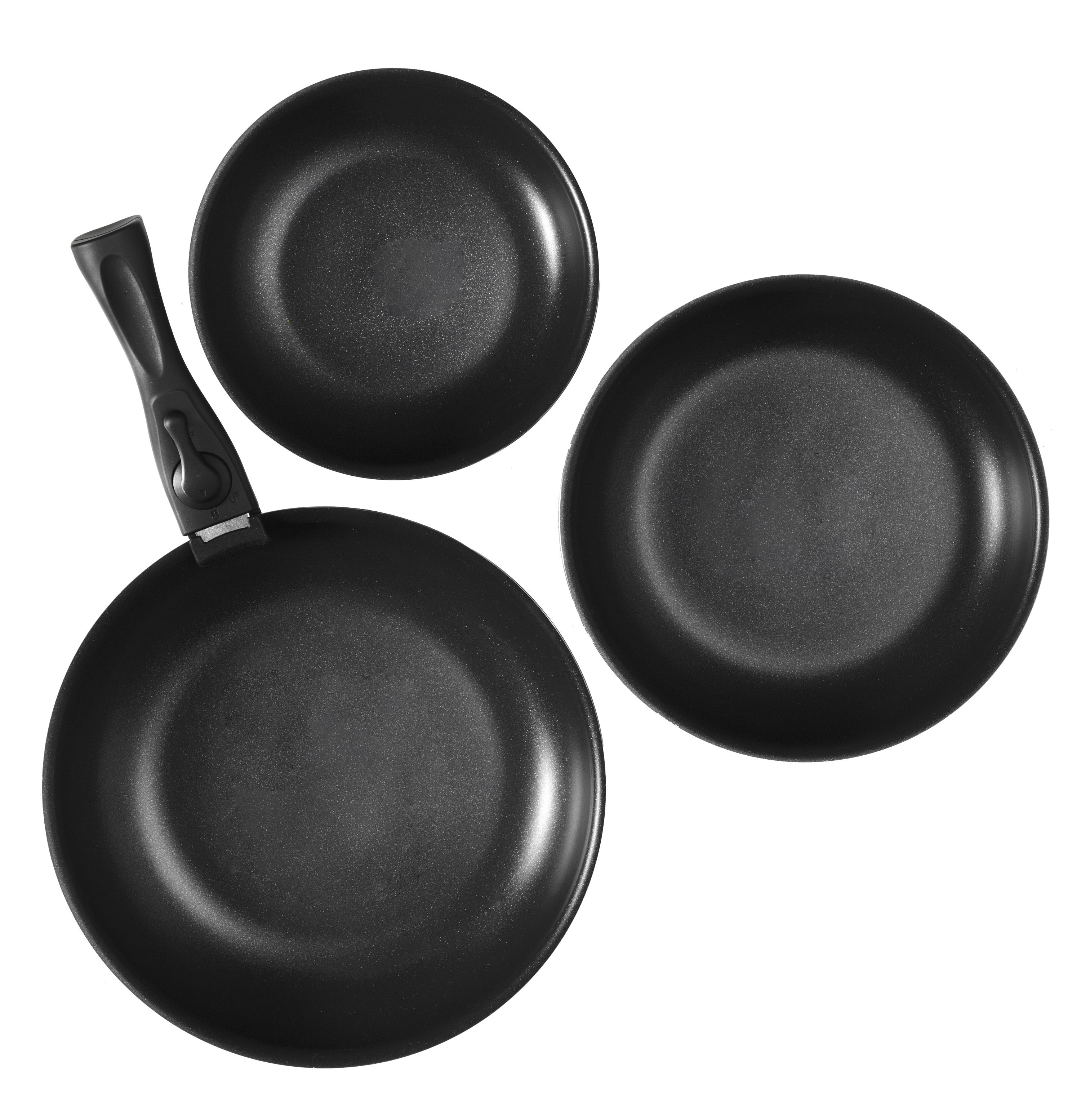 PYREX® Evolution Cookware 4 Piece Fry Pan Set w/Detachable Handle