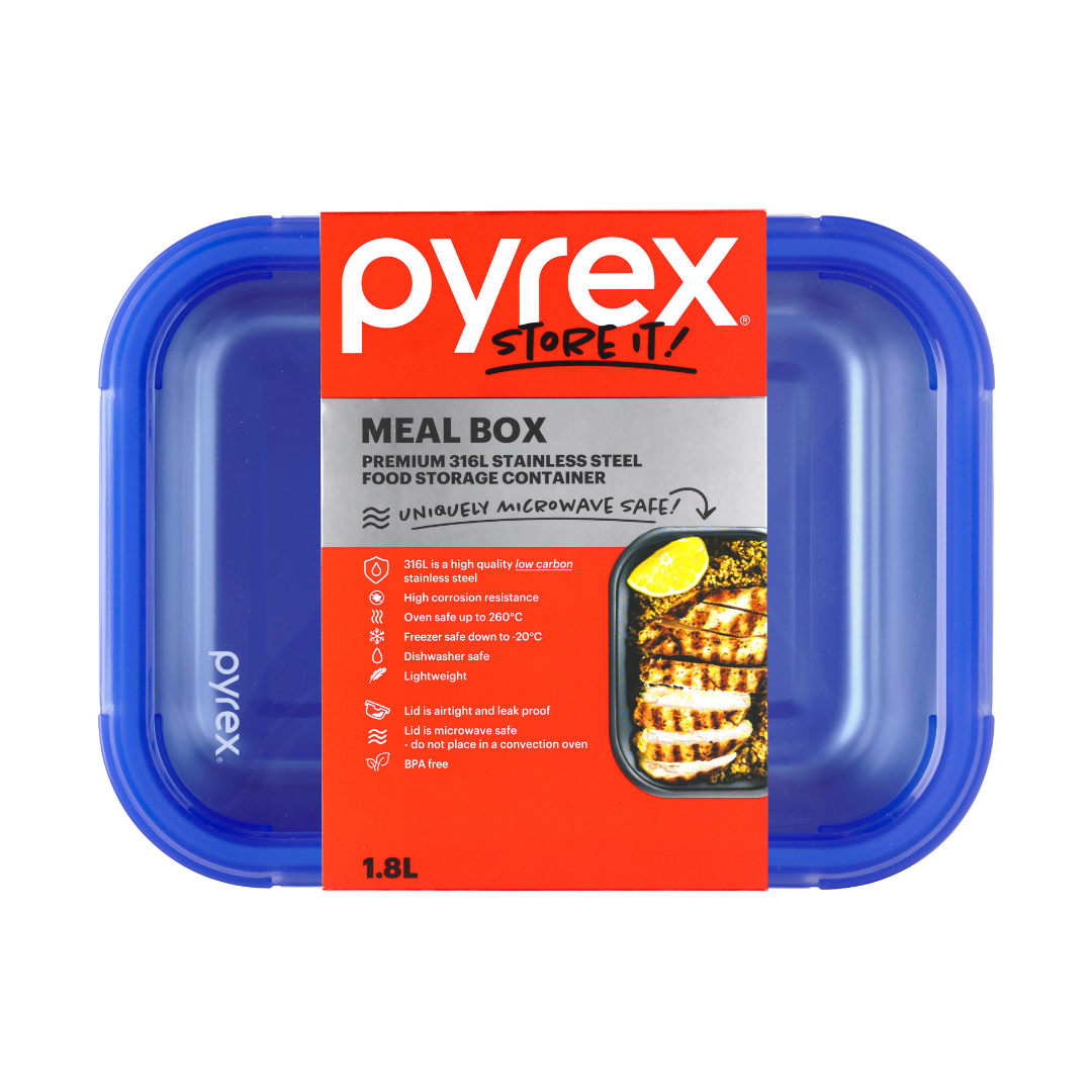 Pyrex® Stainless Steel Meal Box 1.8L