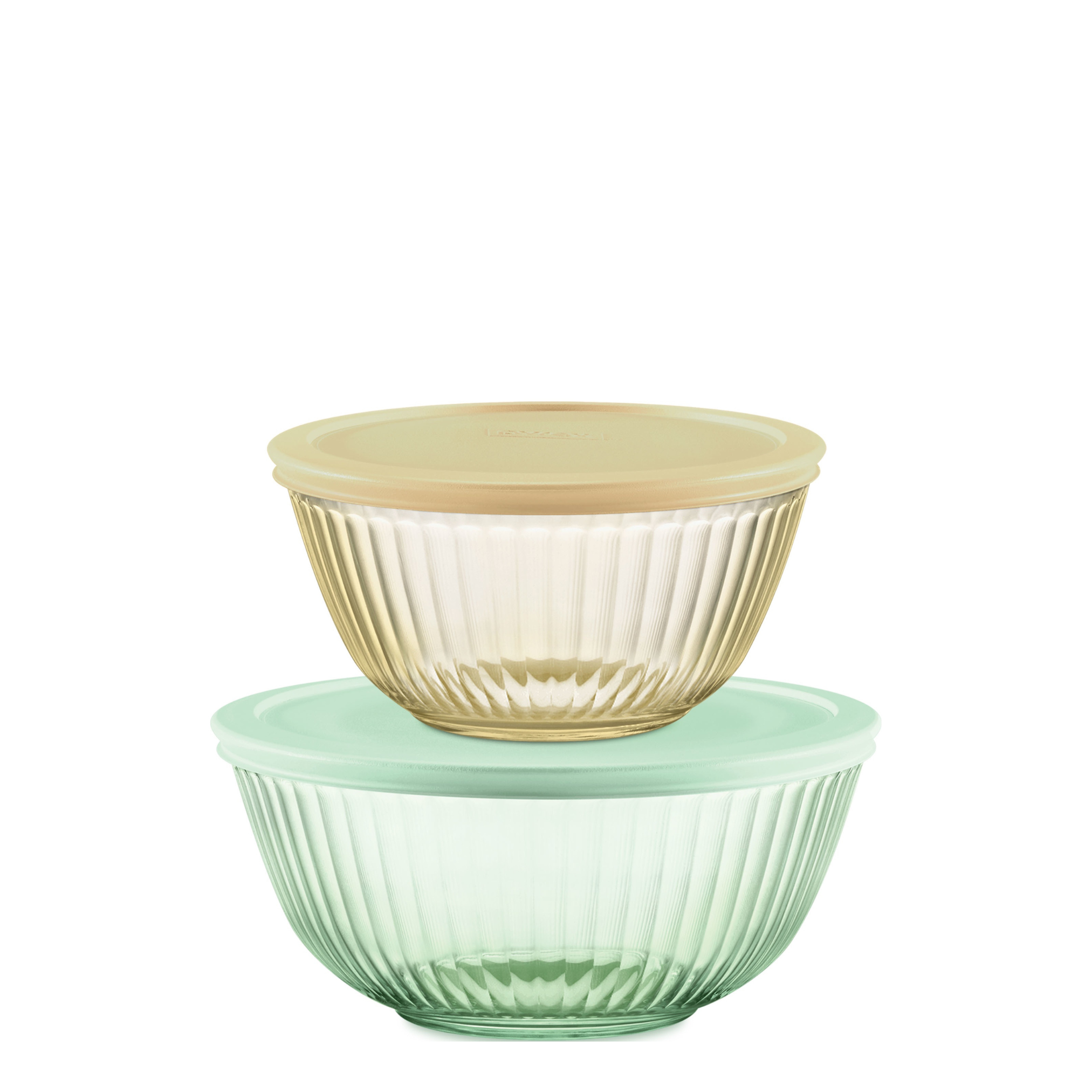 Pyrex® Color Sculptured Bowl 4 Piece Set (Yellow/Green)