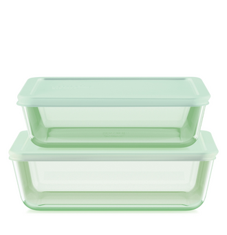 Pyrex® Color Simply Store Green 4 Piece Set (6 Cup|11 Cup)