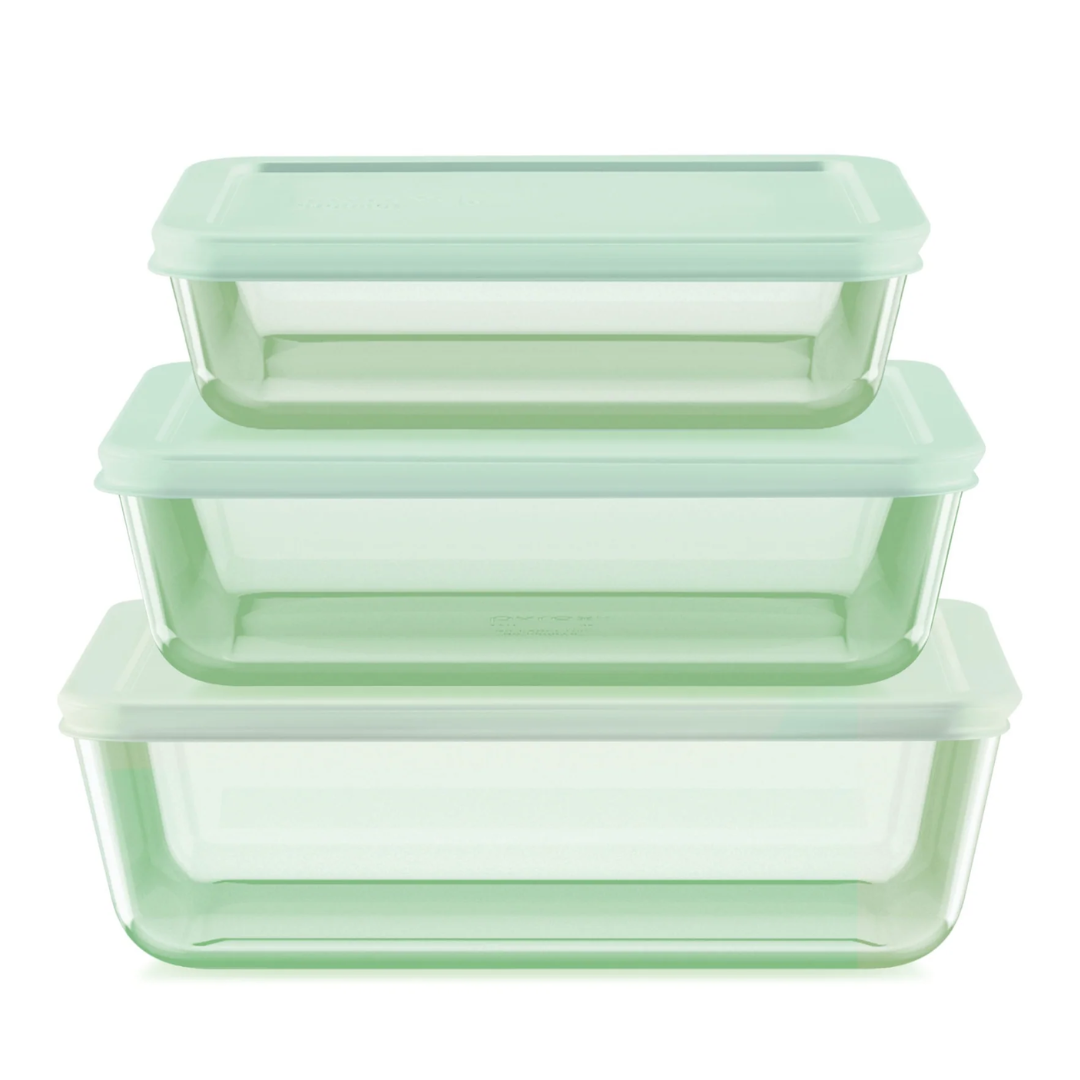 Pyrex® Color Simply Store Green 6 Piece Set (3 Cup|6 Cup|11 Cup)