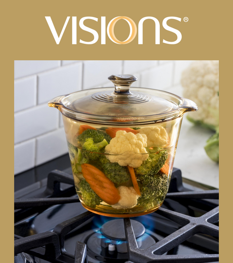 Glass cookware - cooking in Visions cookware 
