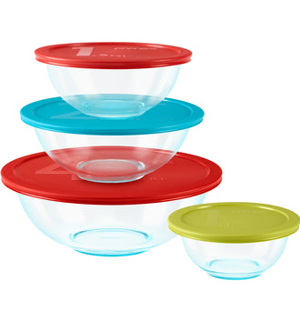 Pyrex® 8 Piece Salad Bowl Set-Coloured