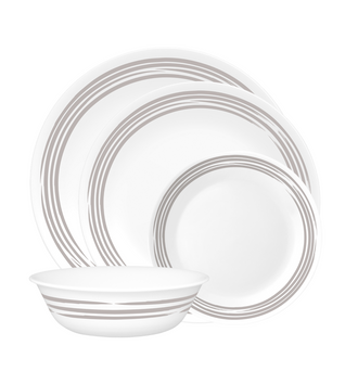 PROMO Corelle® Brushed Silver 16 Piece Dinner Set