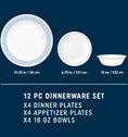 Corelle® Amelia 12 Piece Dinner Set