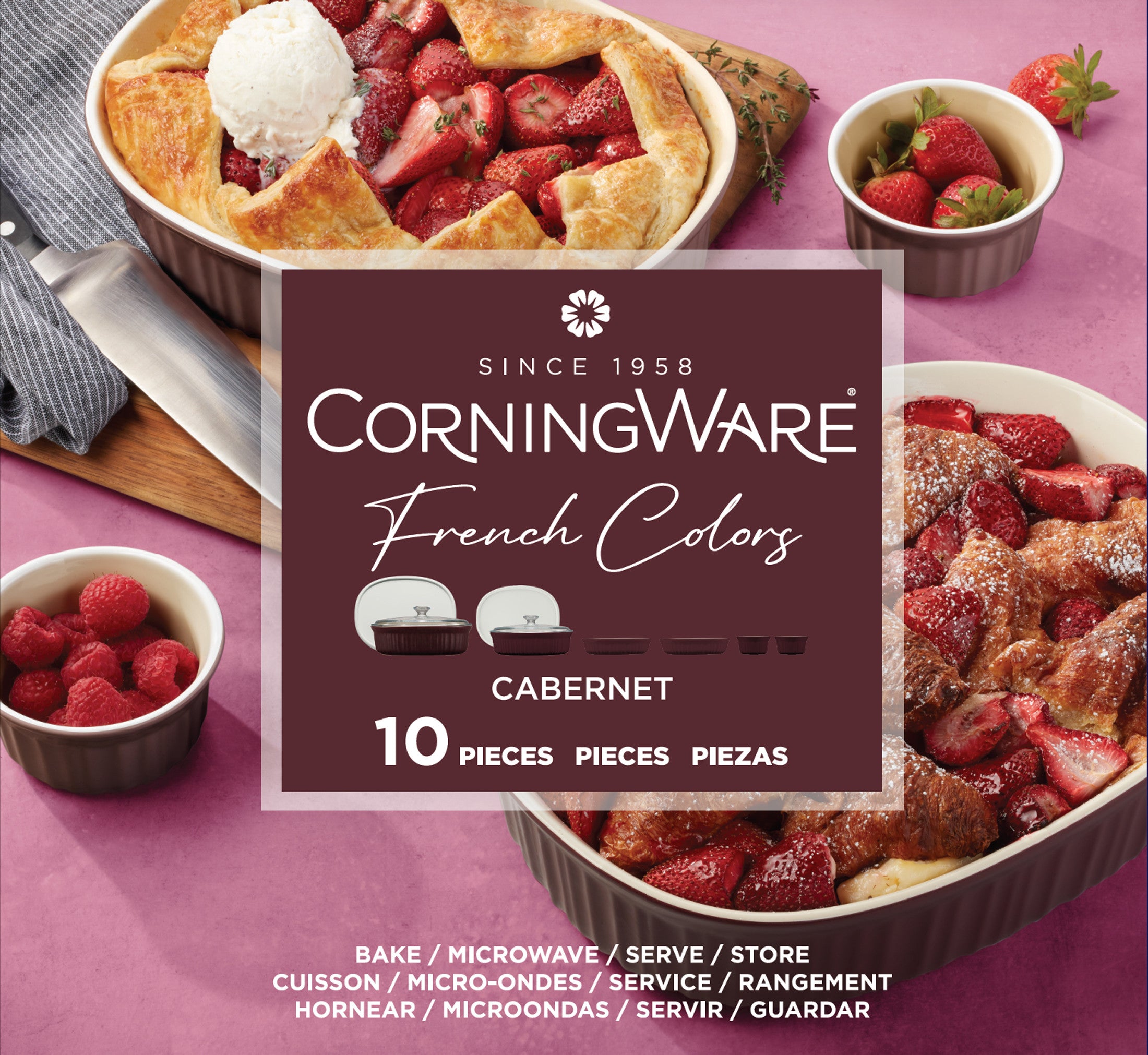 Corningware® FW Colors 10 Piece Set Cabernet