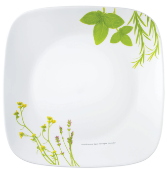 Corelle® Square European Herbs Dinner Plate 26.7