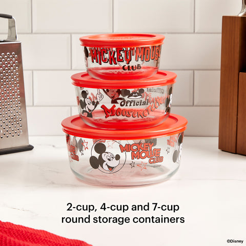 Pyrex Limited Edition Disney 100 Years 6 Pc Set