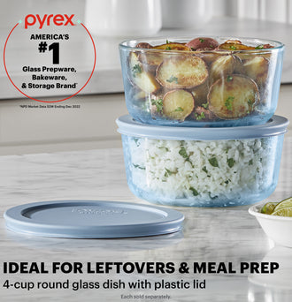 Pyrex® Colours Simply Store Blue 4 Cup Round