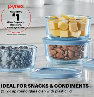 Pyrex® Colours Simply Store Blue 6 Piece Set (2 Cup)