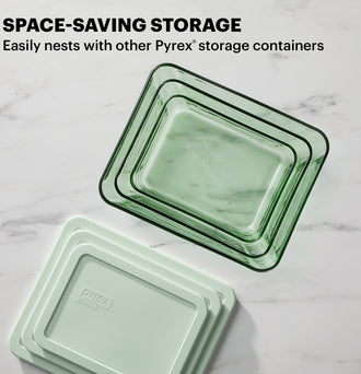 Pyrex® Colour Simply Store Green 6 Piece Set (3 Cup|6 Cup|11 Cup)