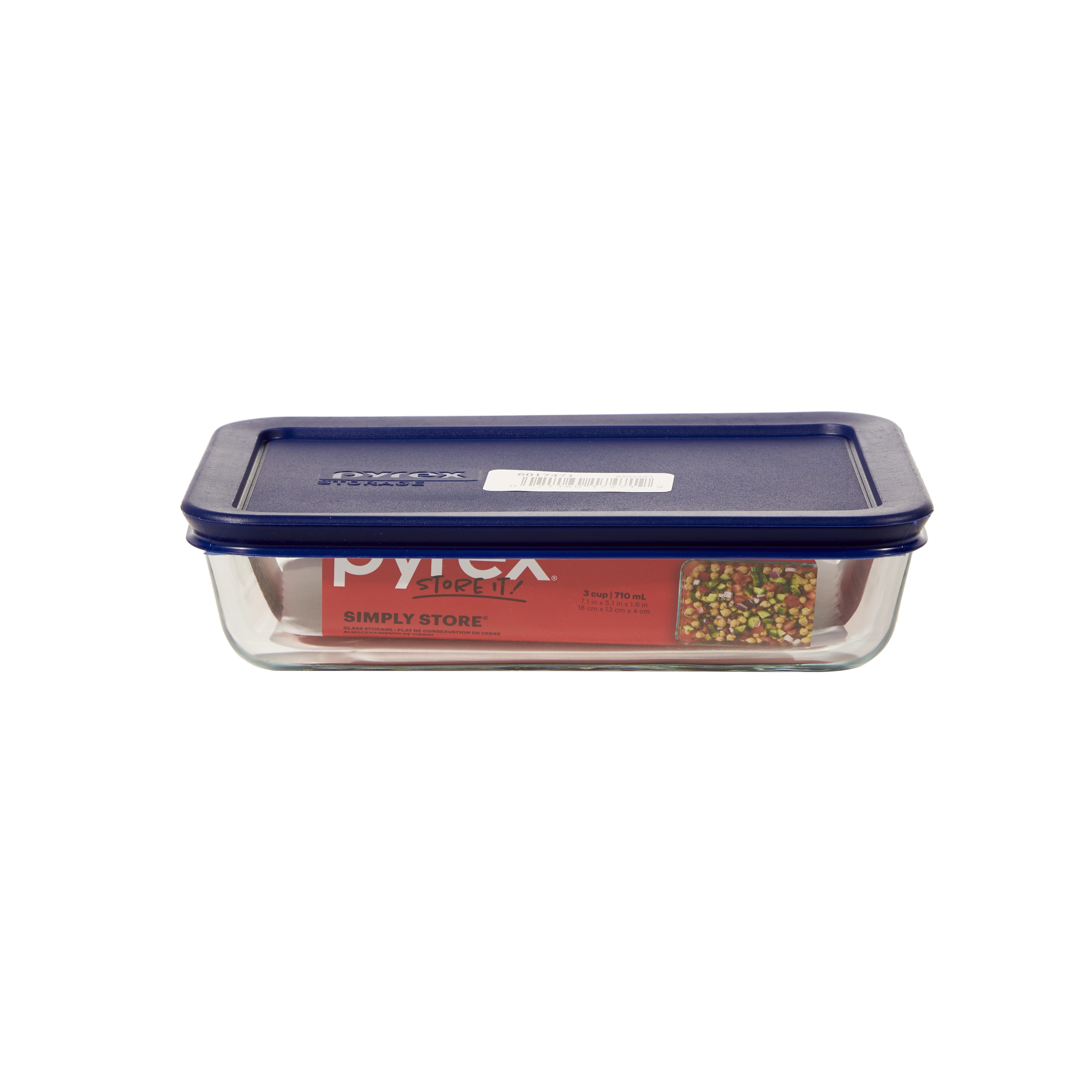 Pyrex® Storage Blue 3 Cup Rectangle