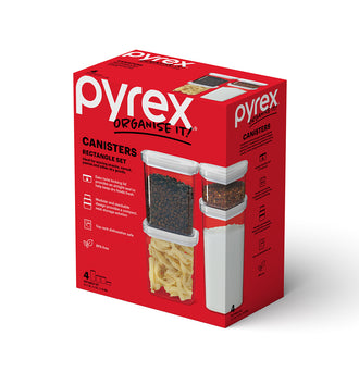 Pyrex® Canister Rectangle 4 Pc Set