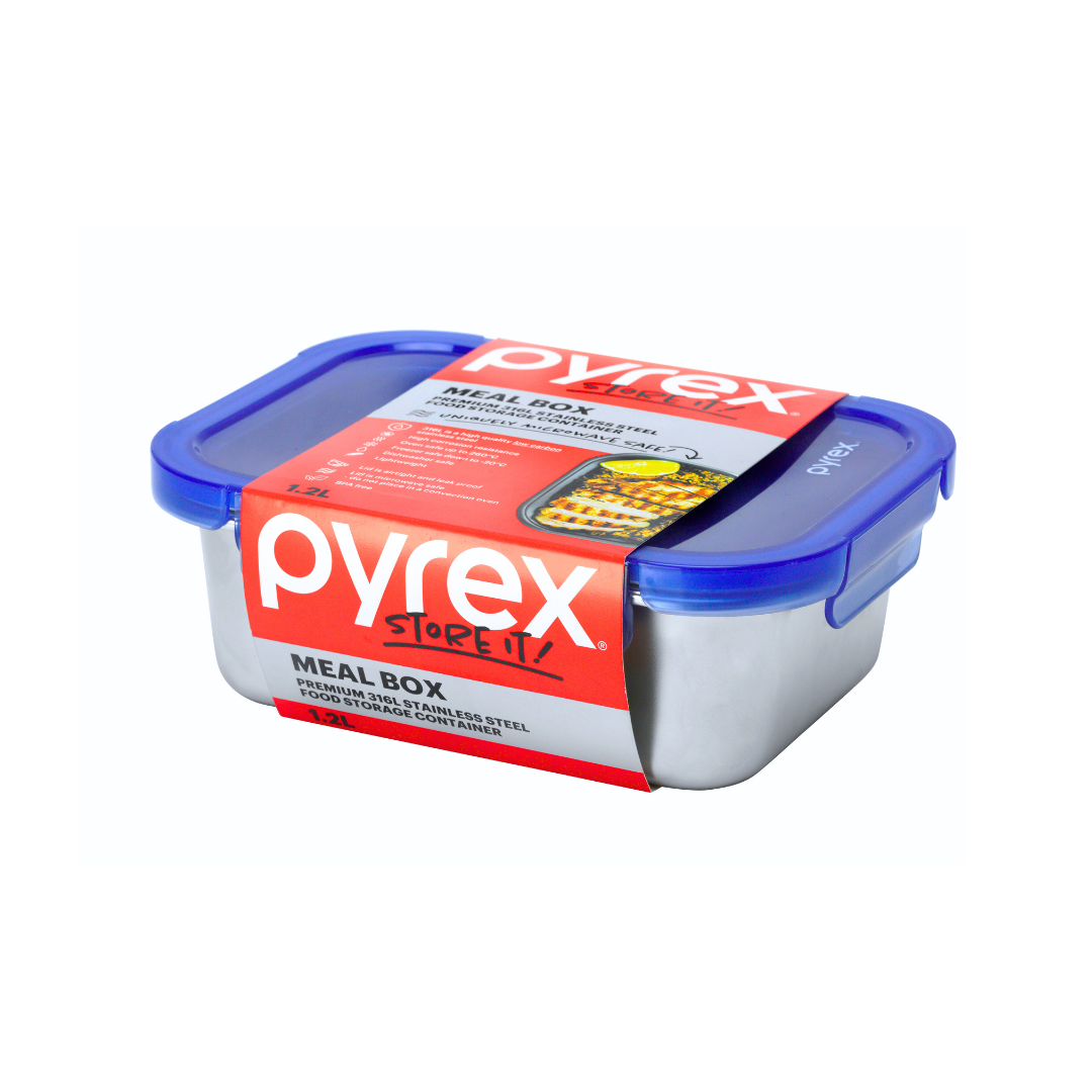 Pyrex® Stainless Steel Meal Box 1.2L