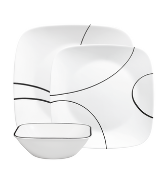 Corelle® Square Simple Lines 18 Piece Dinner Set