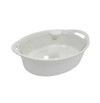 Corningware® French White Oval Covered Casserole 1.4L