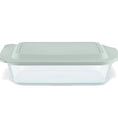 Pyrex® Deep Dish Oblong Baker with Sage Lid 3L