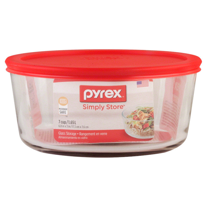 Pyrex® Storage Red 7 Cup Round