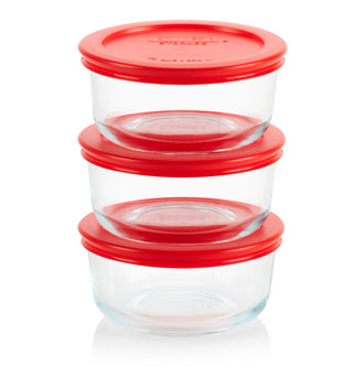 Pyrex® Simply Store 6 Pc Set 2 Cup Red