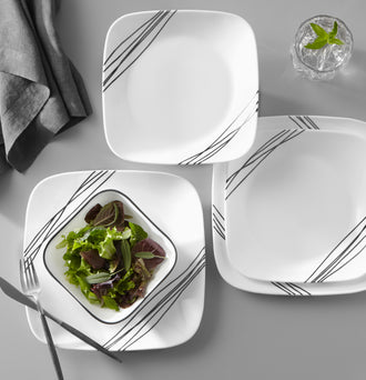 Corelle® Square Simple Sketch Luncheon Plate 22.9cm