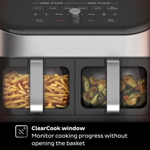 INSTANT Vortex Plus ClearCook Dual Air Fryer 8L