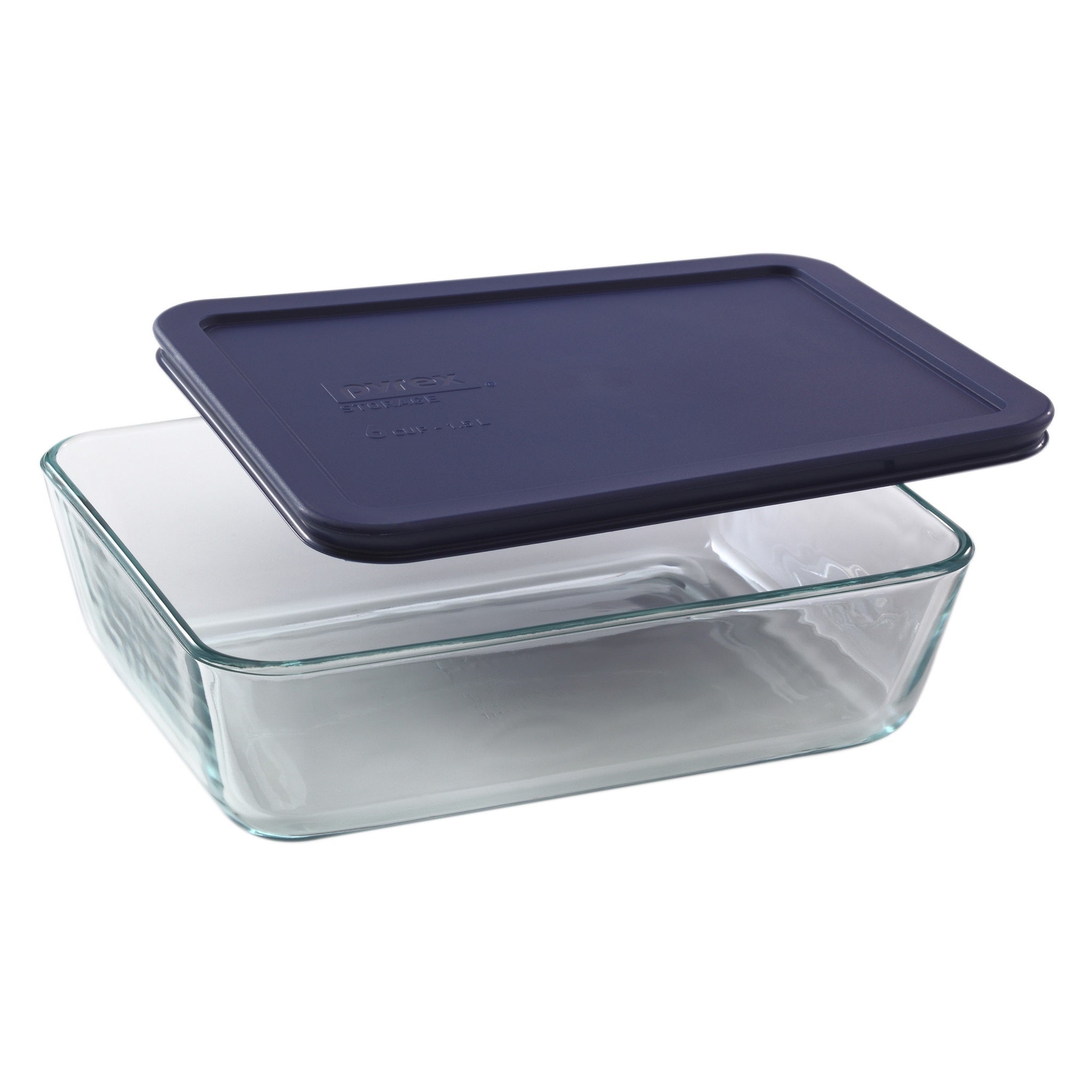 Pyrex® Simply Store Blue Rectangle 6 Cup