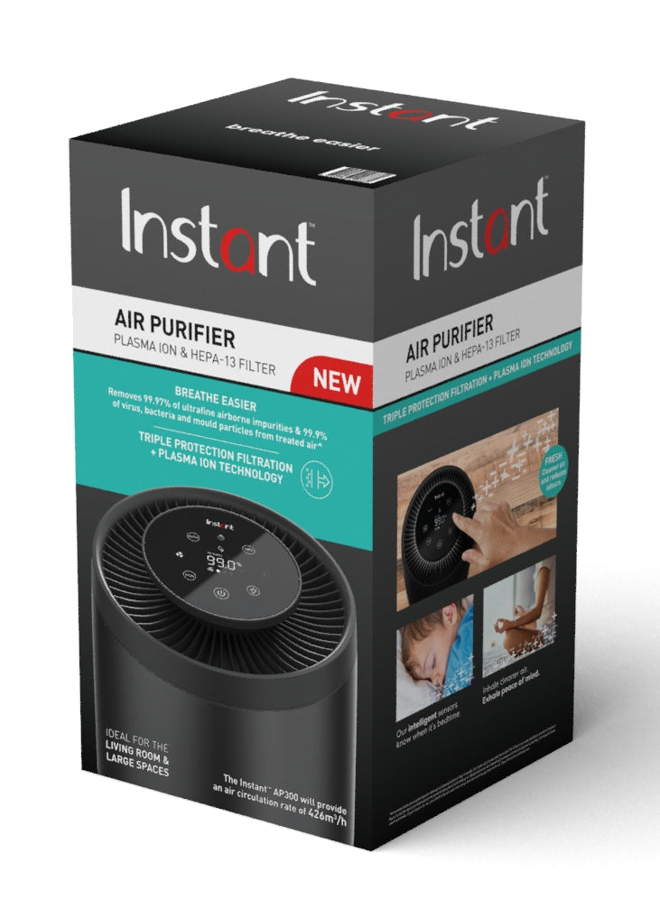 Instant™ Air Purifier with Plasma Ion Technology-AP300-Large-Black