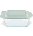 Pyrex® Deep Dish Square Baker with Sage Lid 2.5L