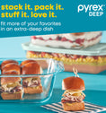 Pyrex® Deep Dish Square Baker with Sage Lid 2.5L