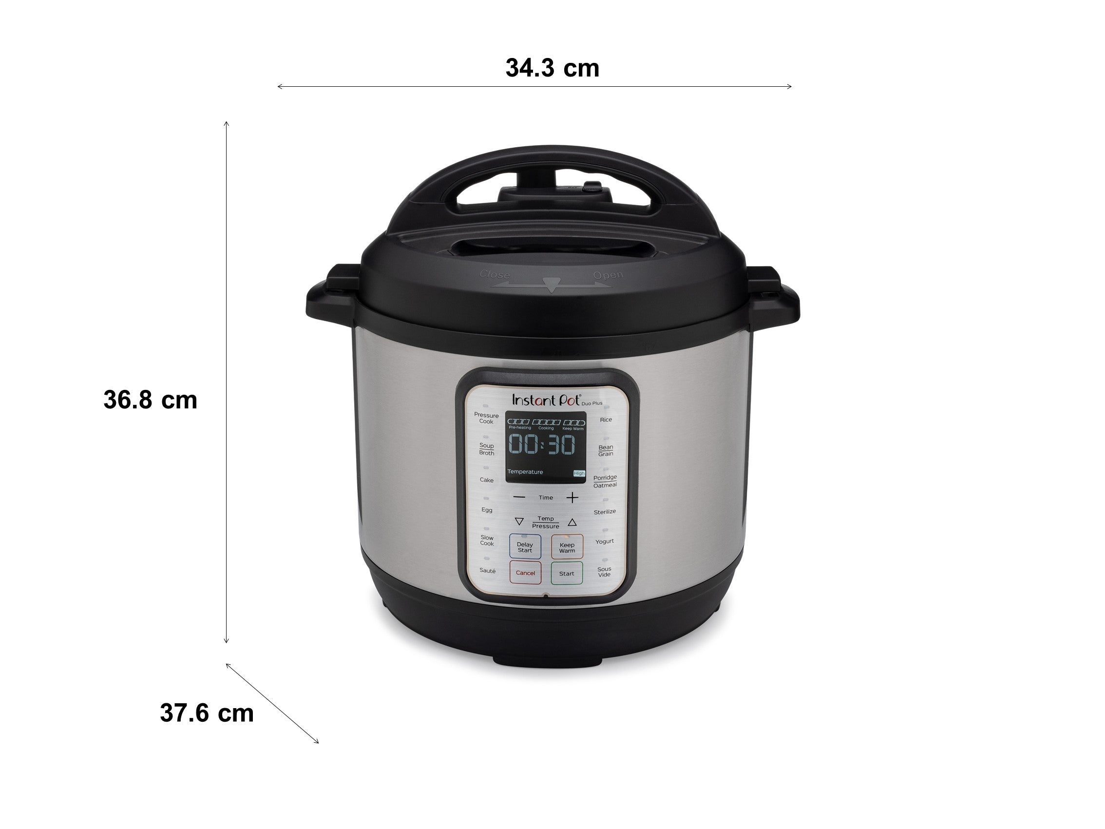 Instant pot best sale dimensions cm