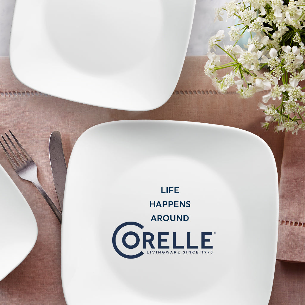 Corelle® Square Pure White 12 Piece Dinner Set