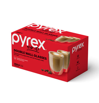 Pyrex® Double Wall Glass 250mL-2 Pack