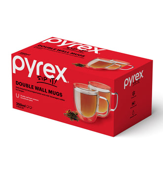 Pyrex® Double Wall Mug (2 Pack) 250mL