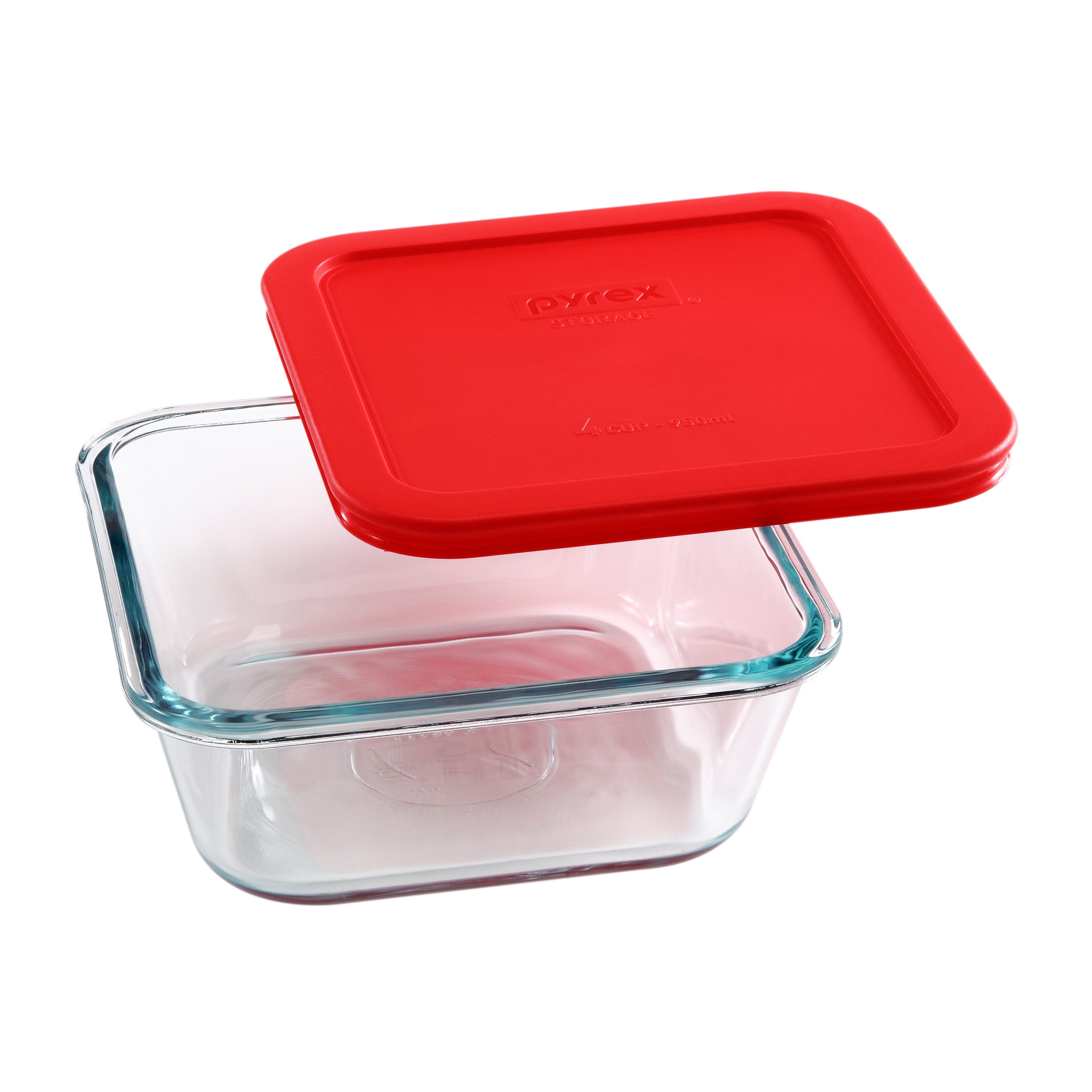 Pyrex® Storage Red 4 Cup Square
